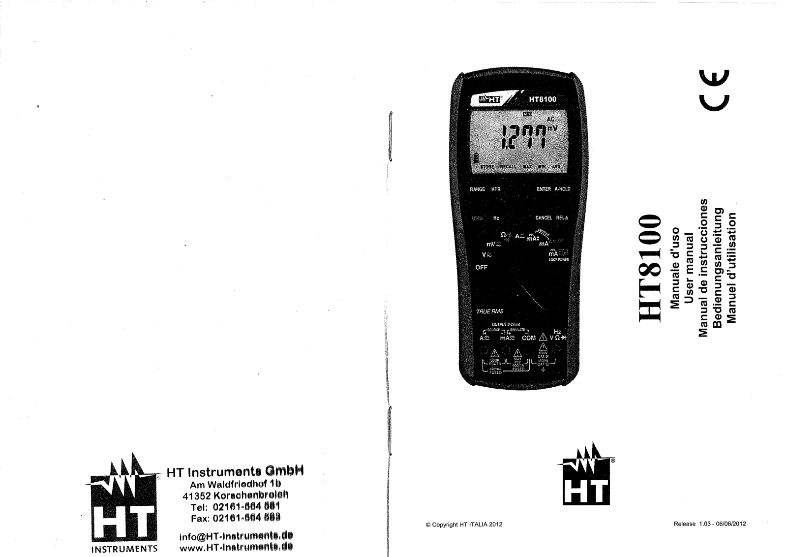 HT Instruments HT8100 User guide