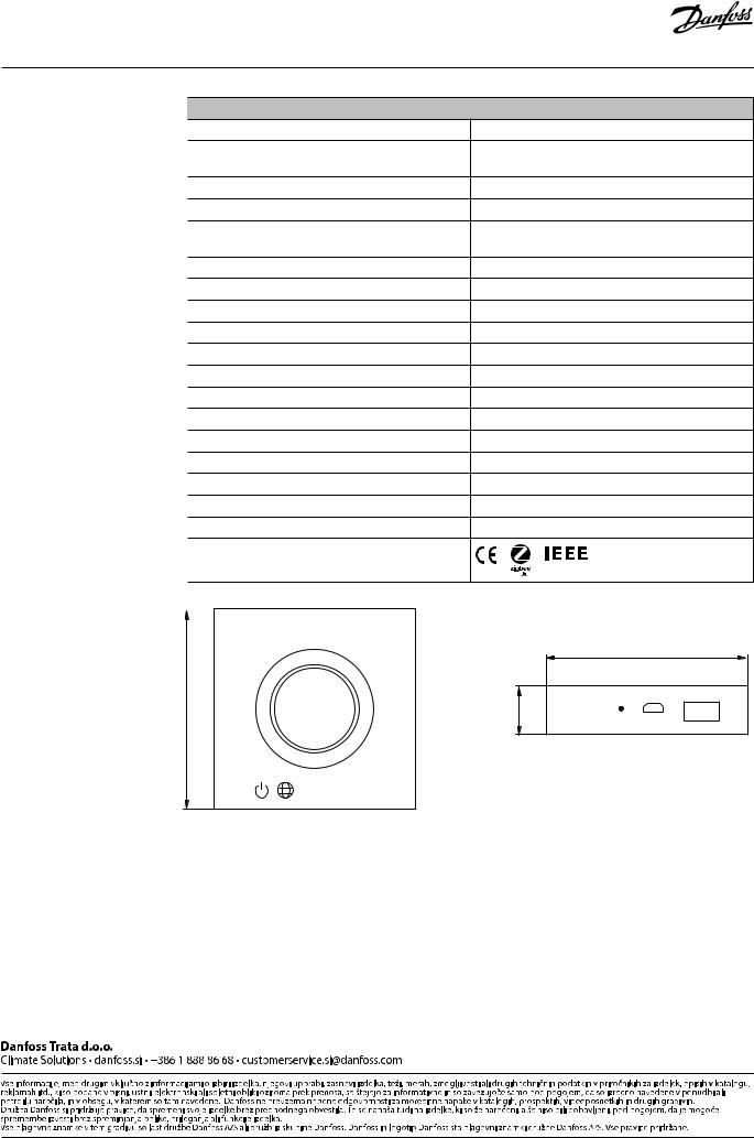 Danfoss Ally Gateway Data sheet