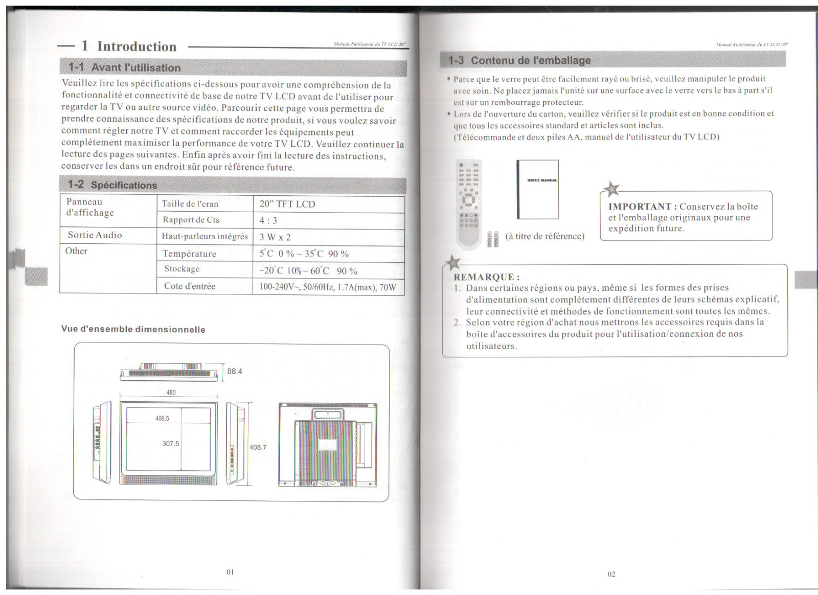 MIRAI DTL-320N100 User Manual