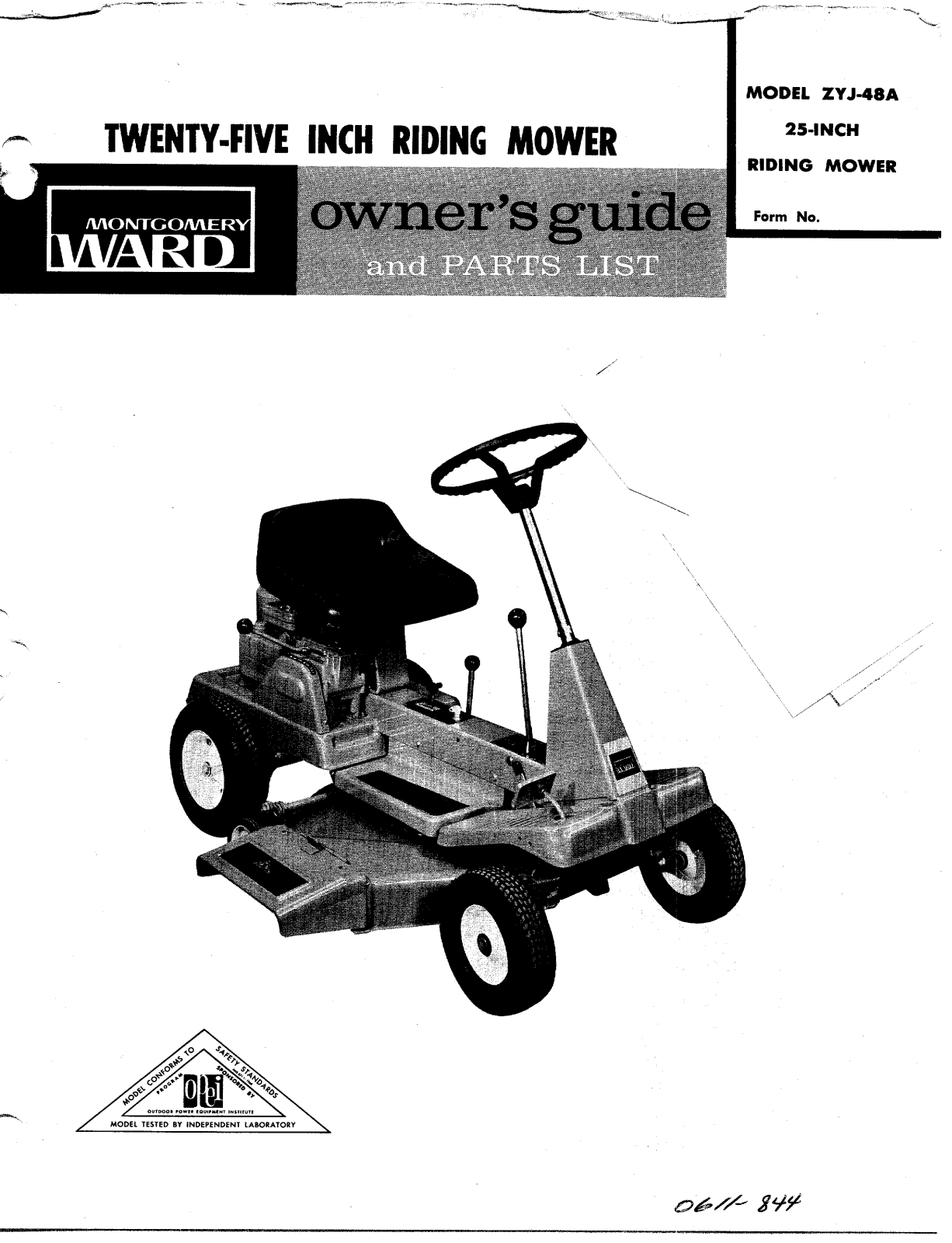 montgomery ward ZYJ48A owners Manual