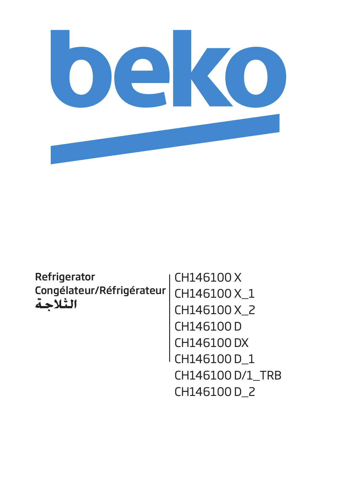 Beko CH146100 X, CH146100 X_1, CH146100 X_2, CH146100 D, CH146100 DX User manual