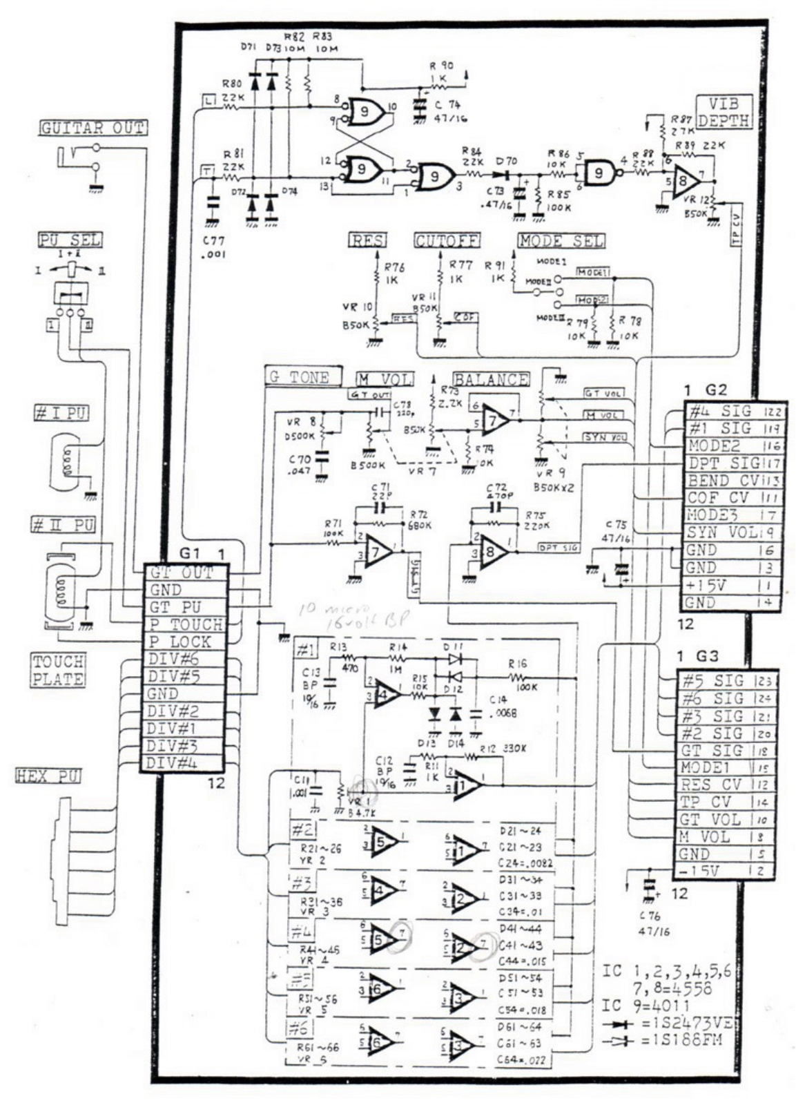 Roland g 808 schematic