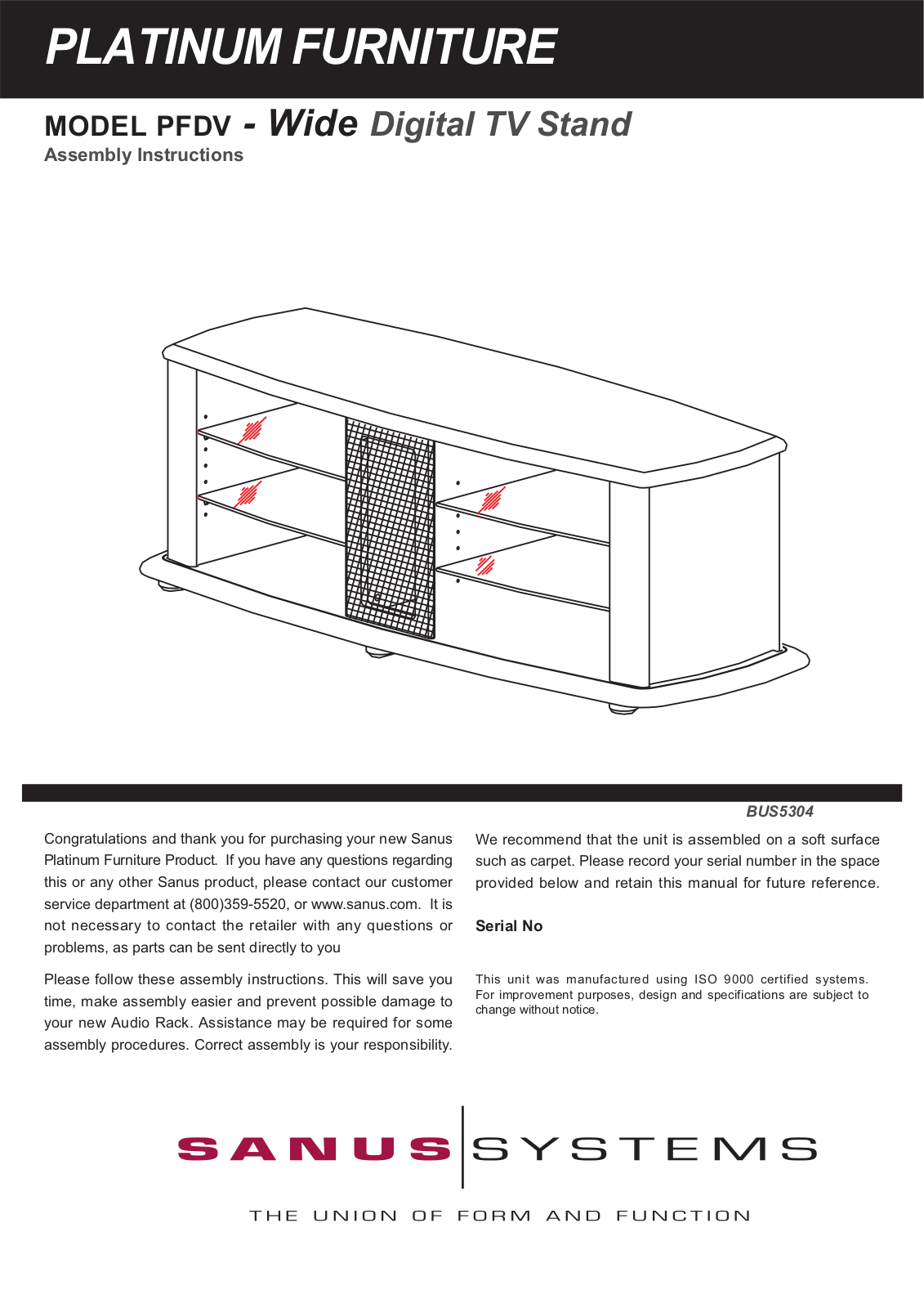 Sanus PFDV User Manual