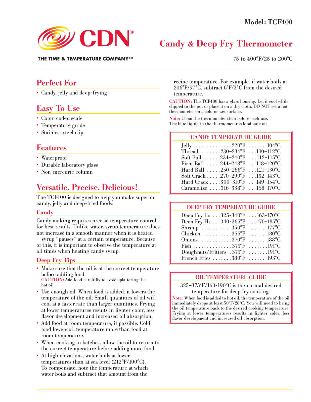 CDN TCF400 User Manual