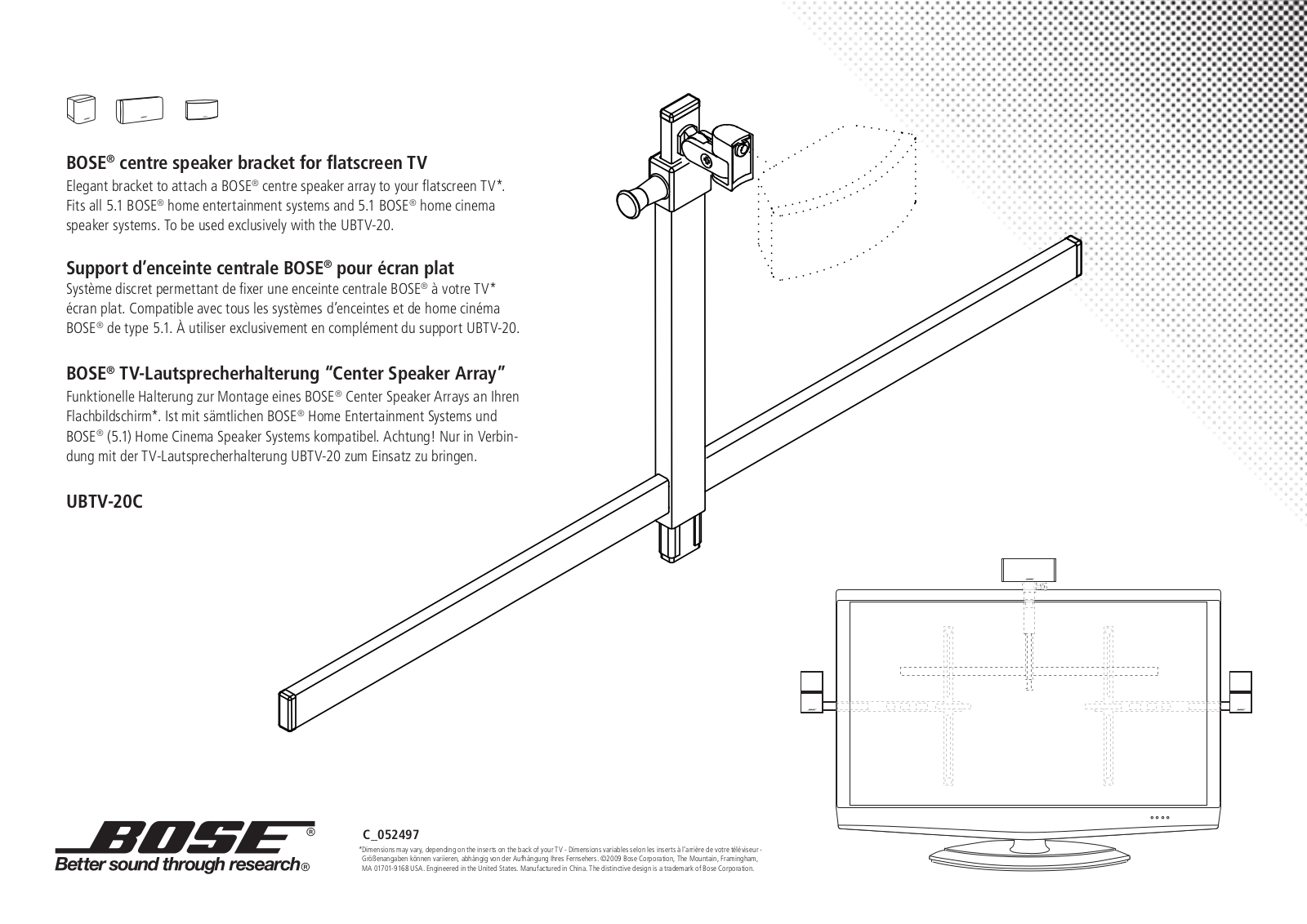 BOSE UBTV-20C User Manual