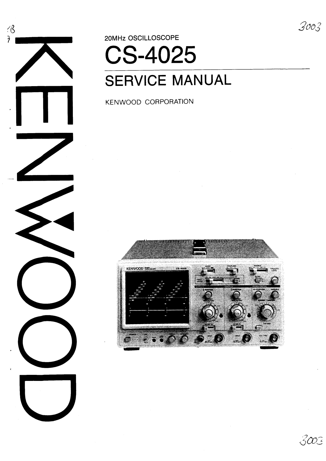 Kenwood CS-4025 Service Manual