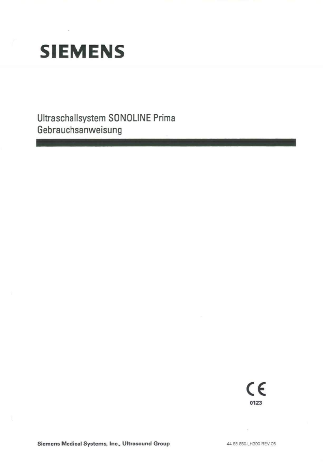 Siemens Sonoline Prima User manual