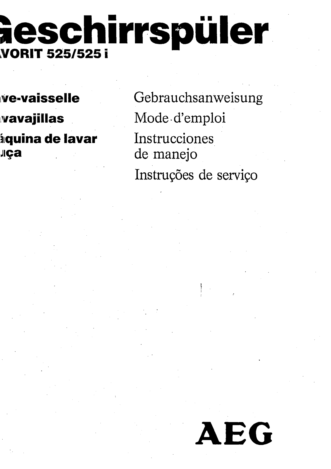 Aeg 525I User Manual