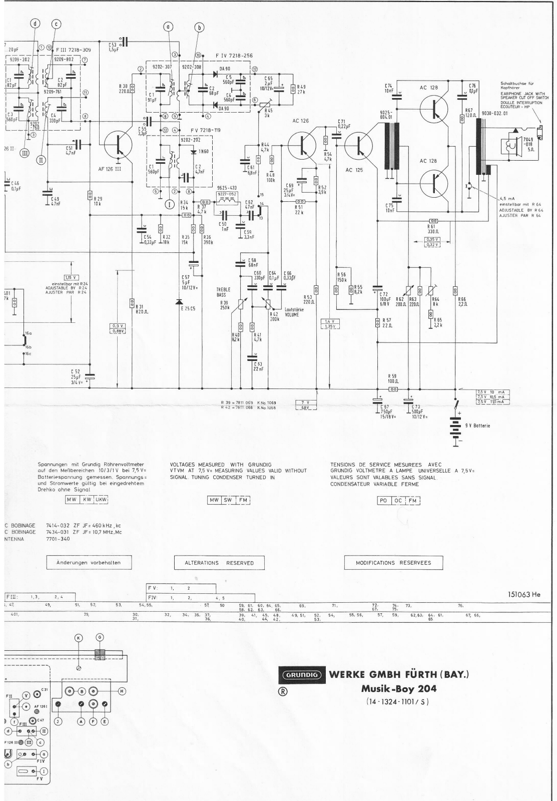 Grundig Music-Boy-204 Schematic