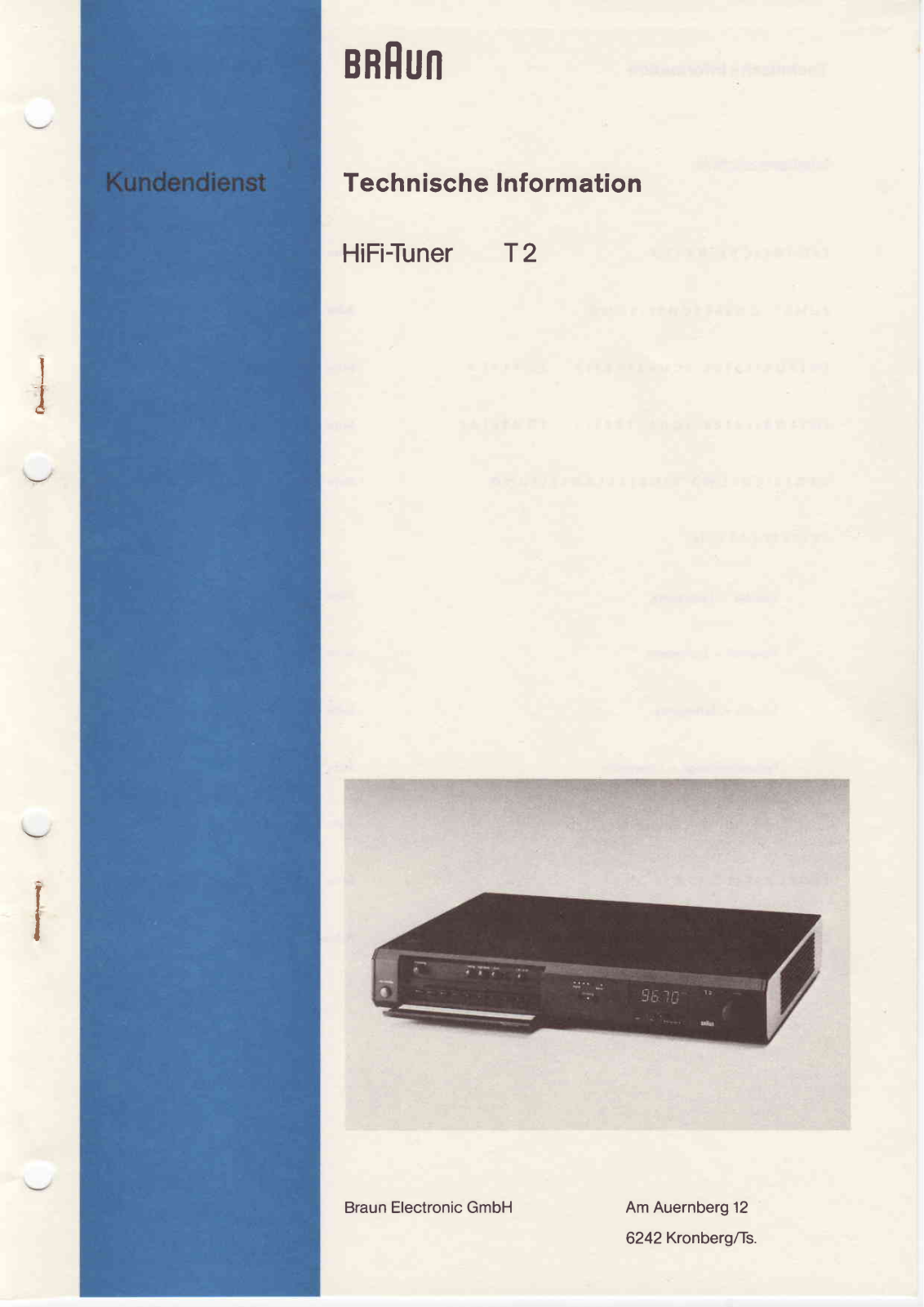 Braun T-2 Service Manual