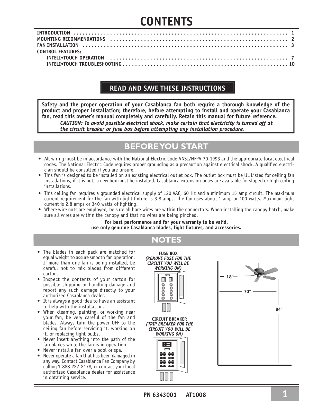 Casablanca Fan Company 63XXT User Manual