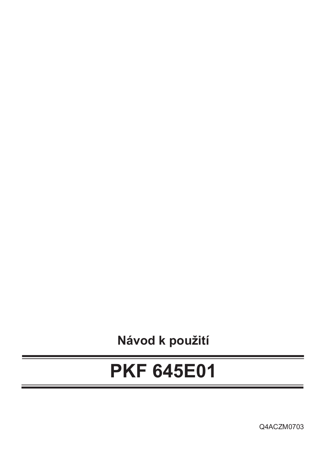 Bosch PKF645E01 Manual