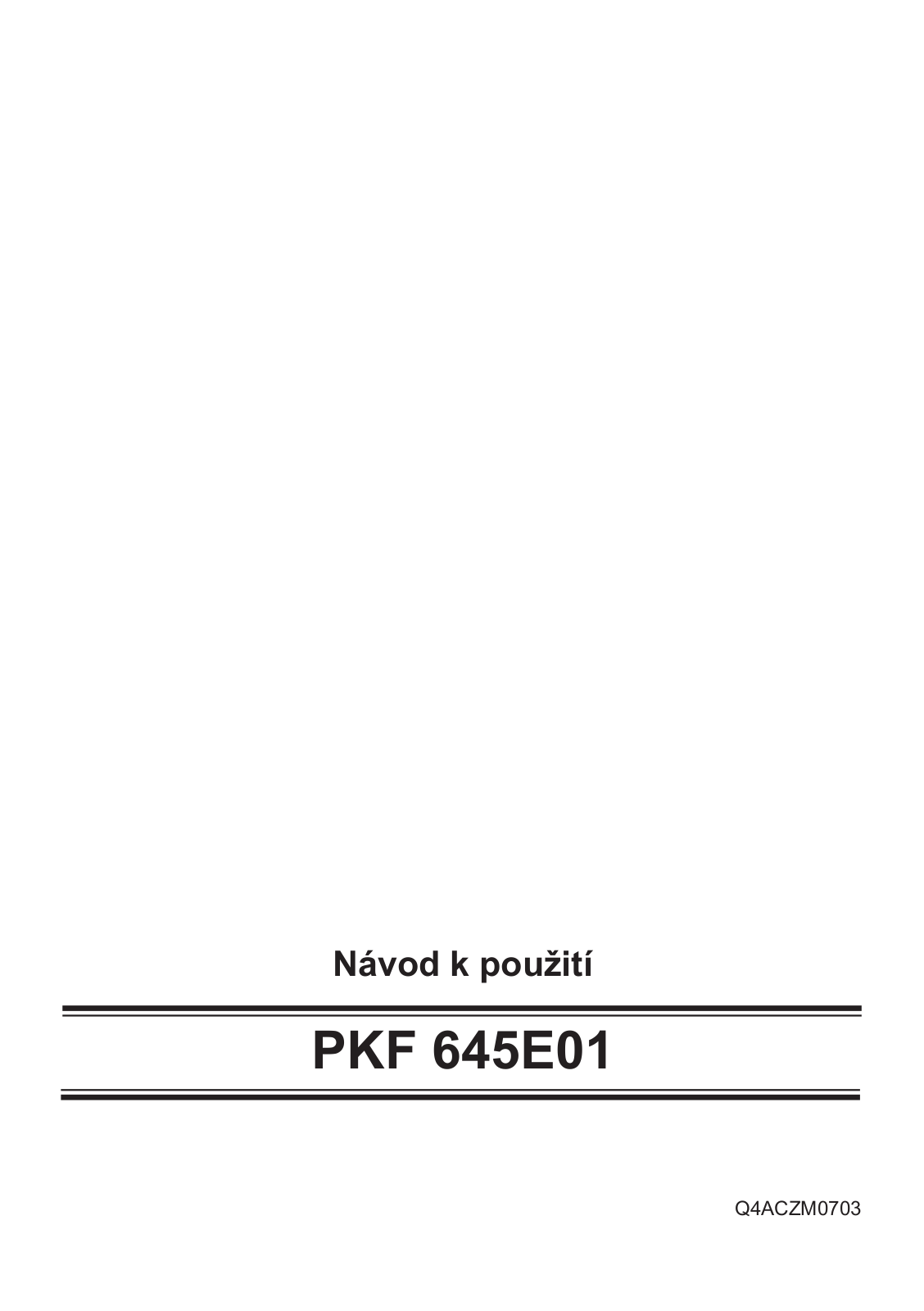 Bosch PKF645E01 User Manual