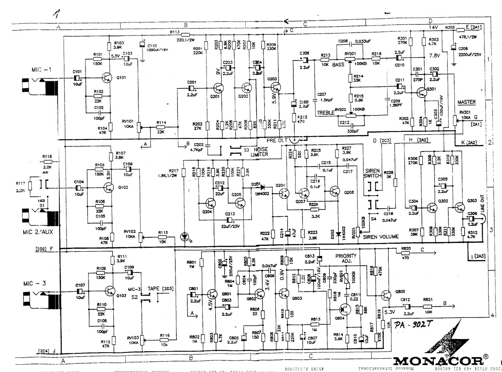 Stageline pa902t schematic