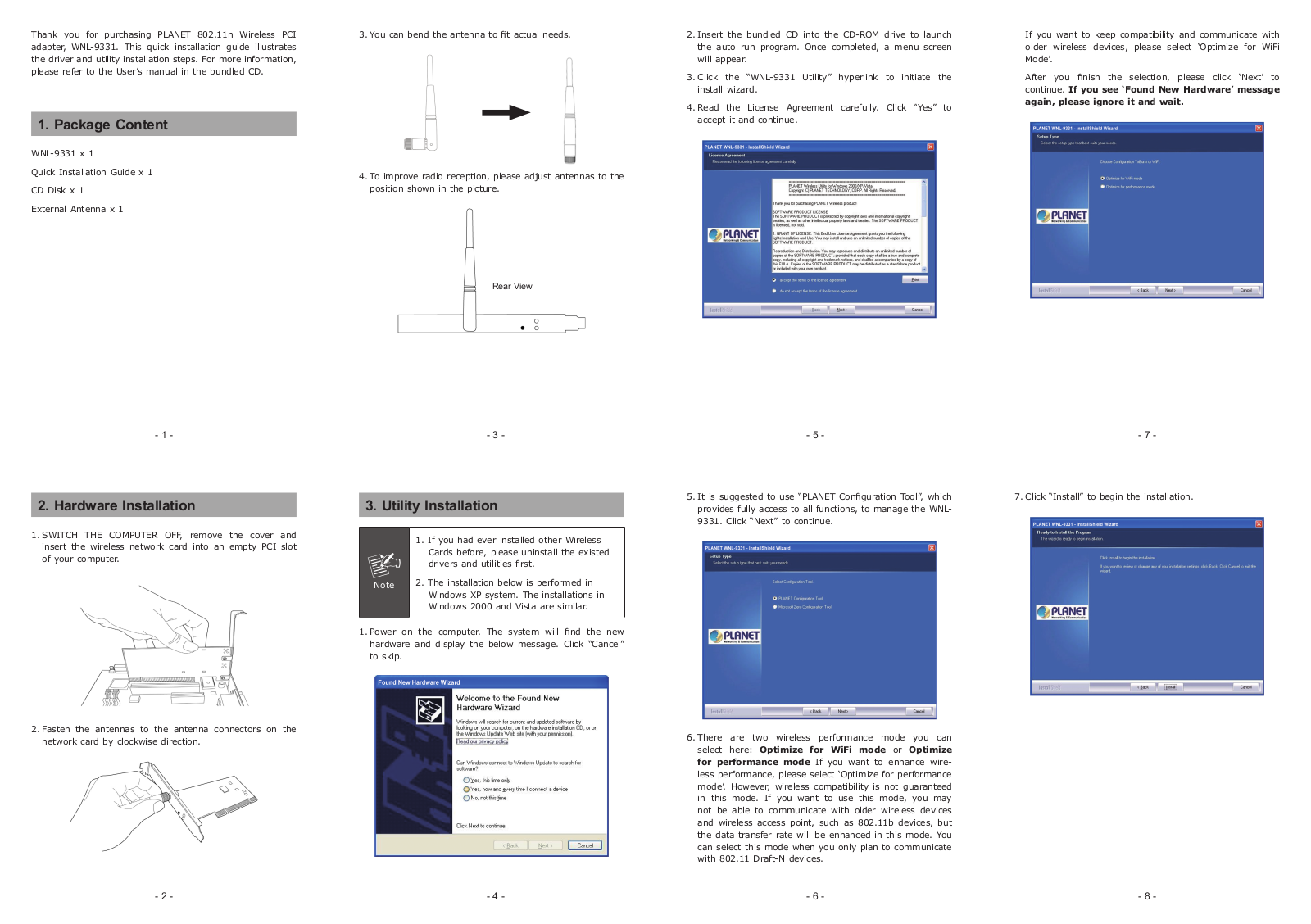 PLANET WNL-9331 User Manual