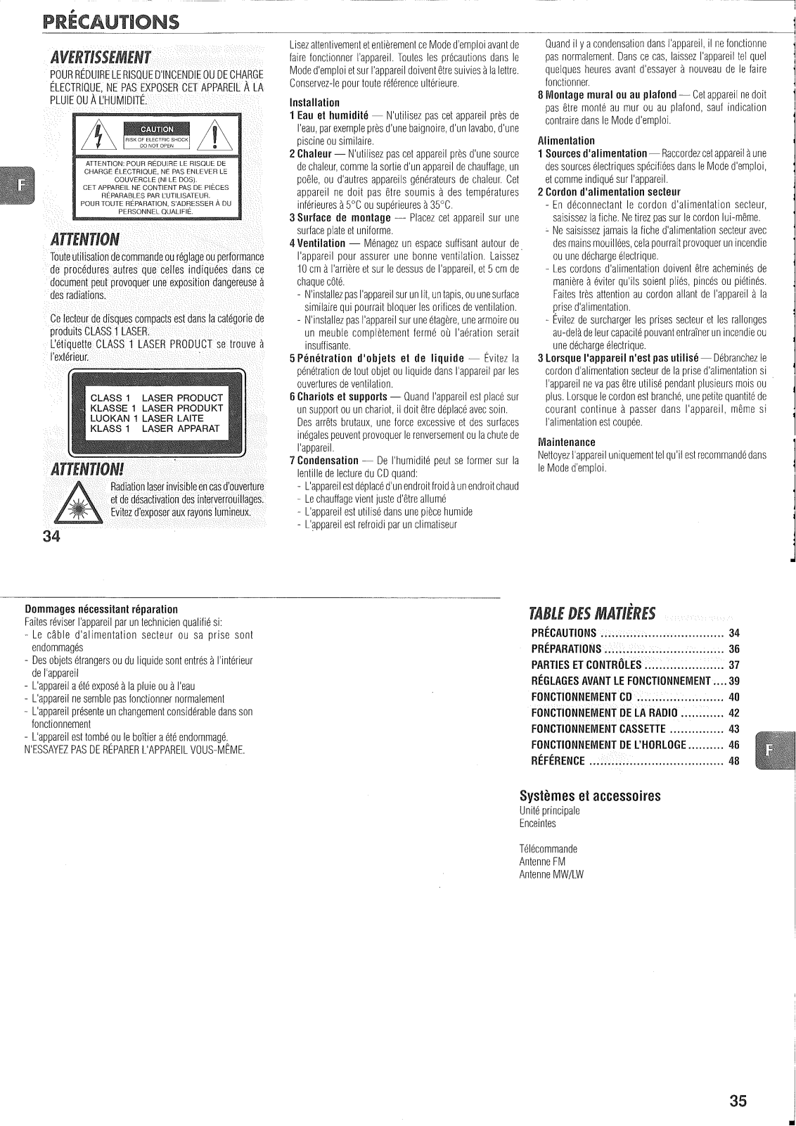 AIWA XR-M141 User Manual