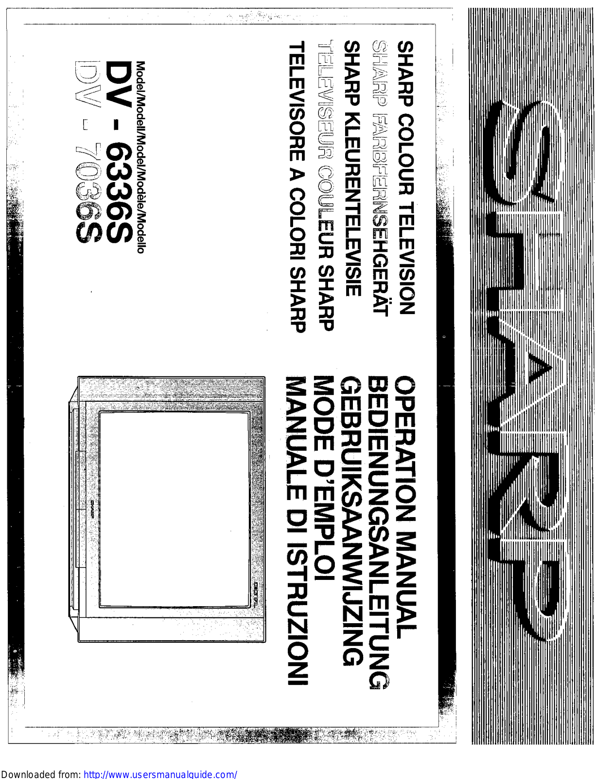 SHARP DV-6336S, DV-7036S User Manual