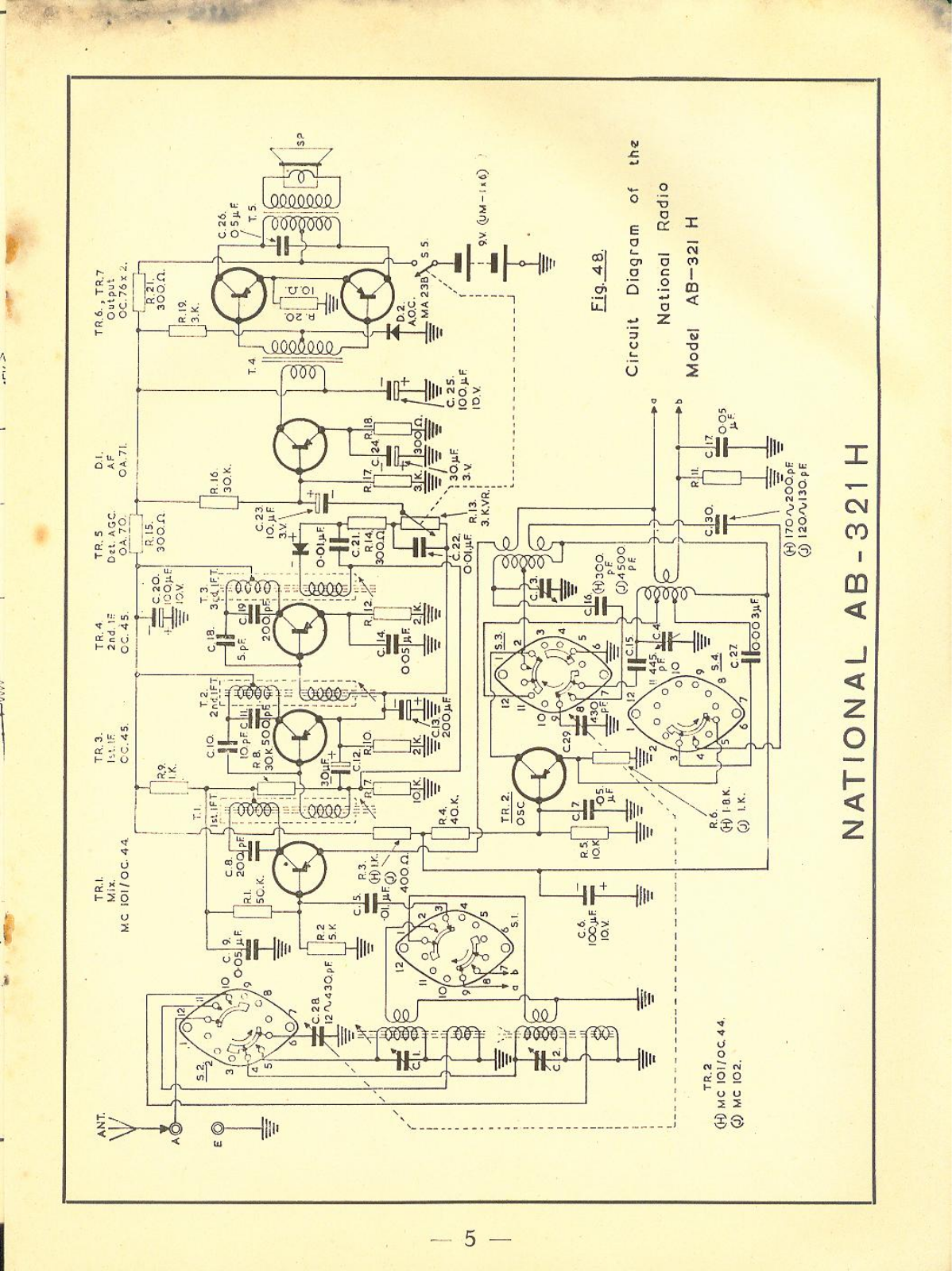 National AB-321H Schematic