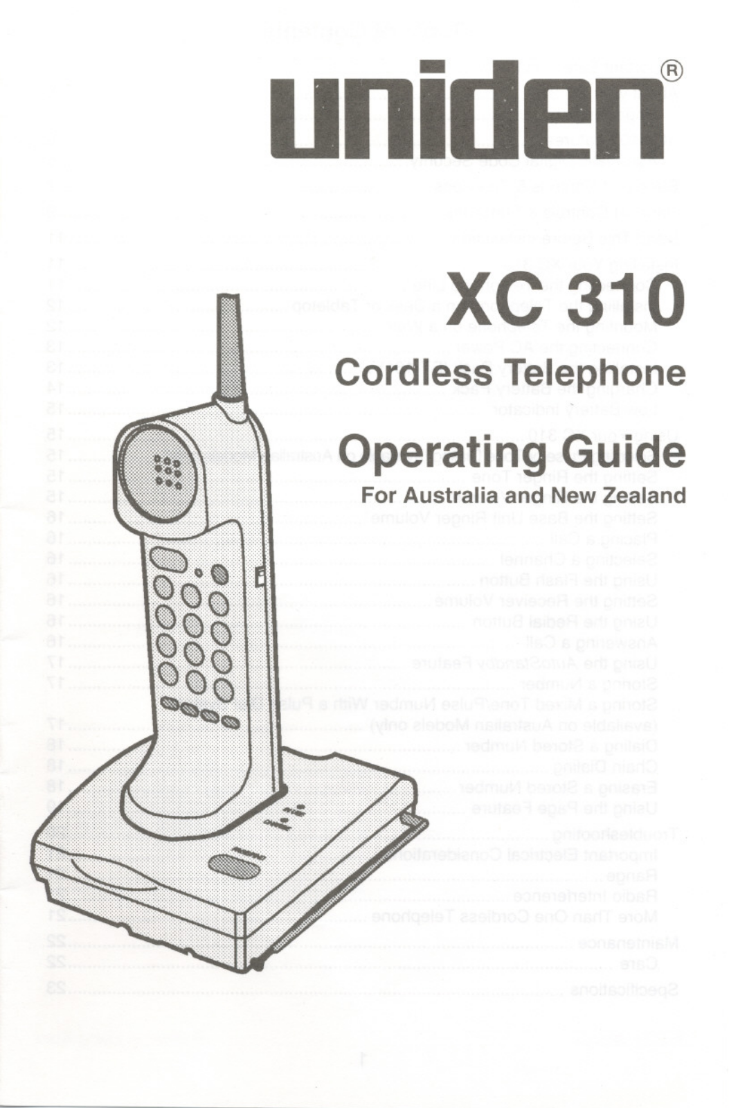 Uniden XC310 User Manual - ManualMachine.com