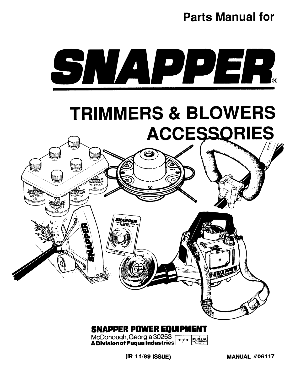 Snapper 6117 User Manual