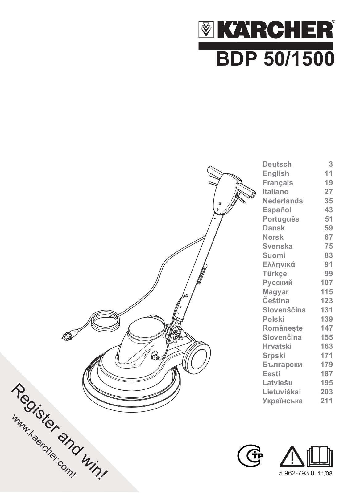 Karcher BDP 1500 User Manual