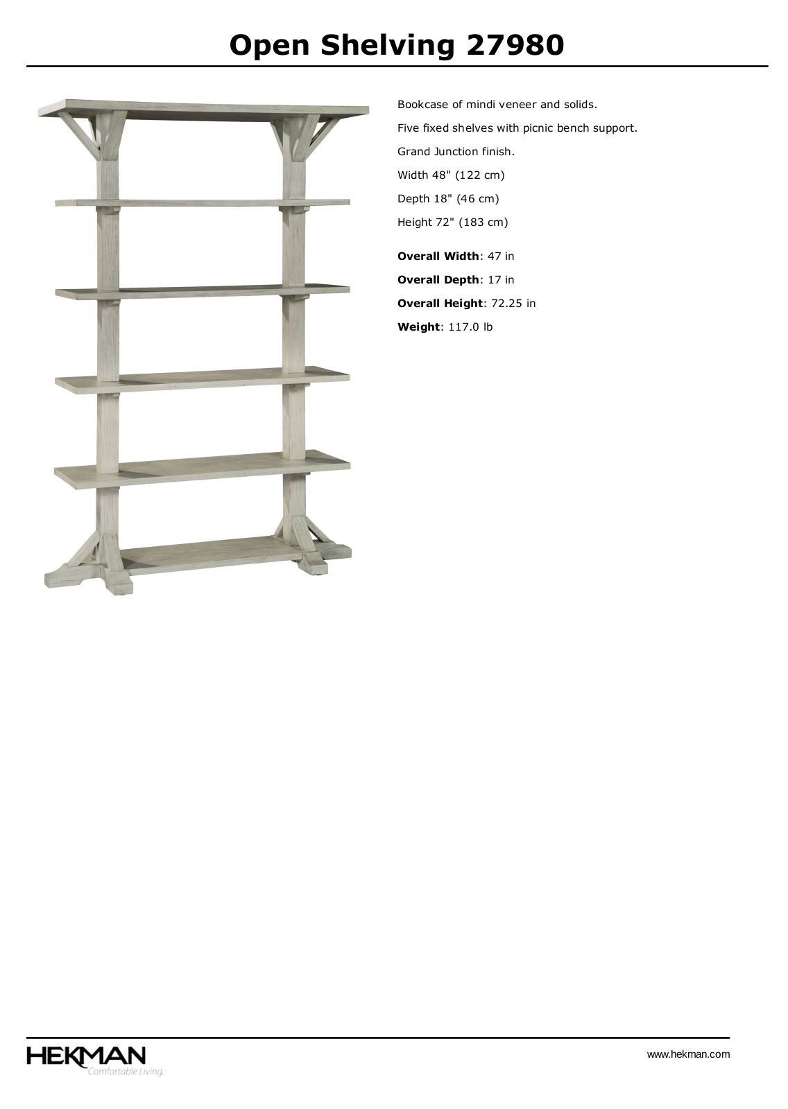 Hekman W002676385 Specifications - ManualMachine.com