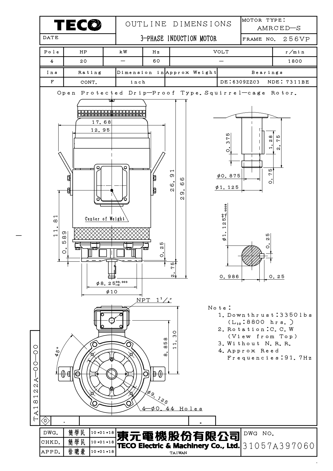 Teco VSP0204 Reference Drawing