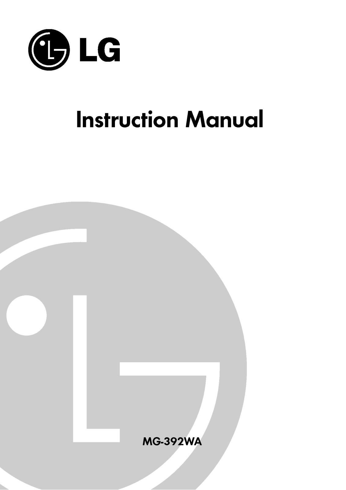 LG MG-392WA User Manual