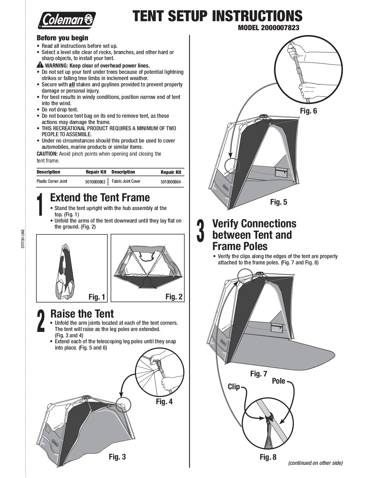 Coleman 2000007823 User Manual