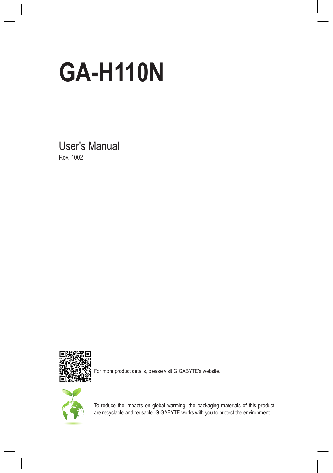 Gigabyte GA-H110N Service Manual