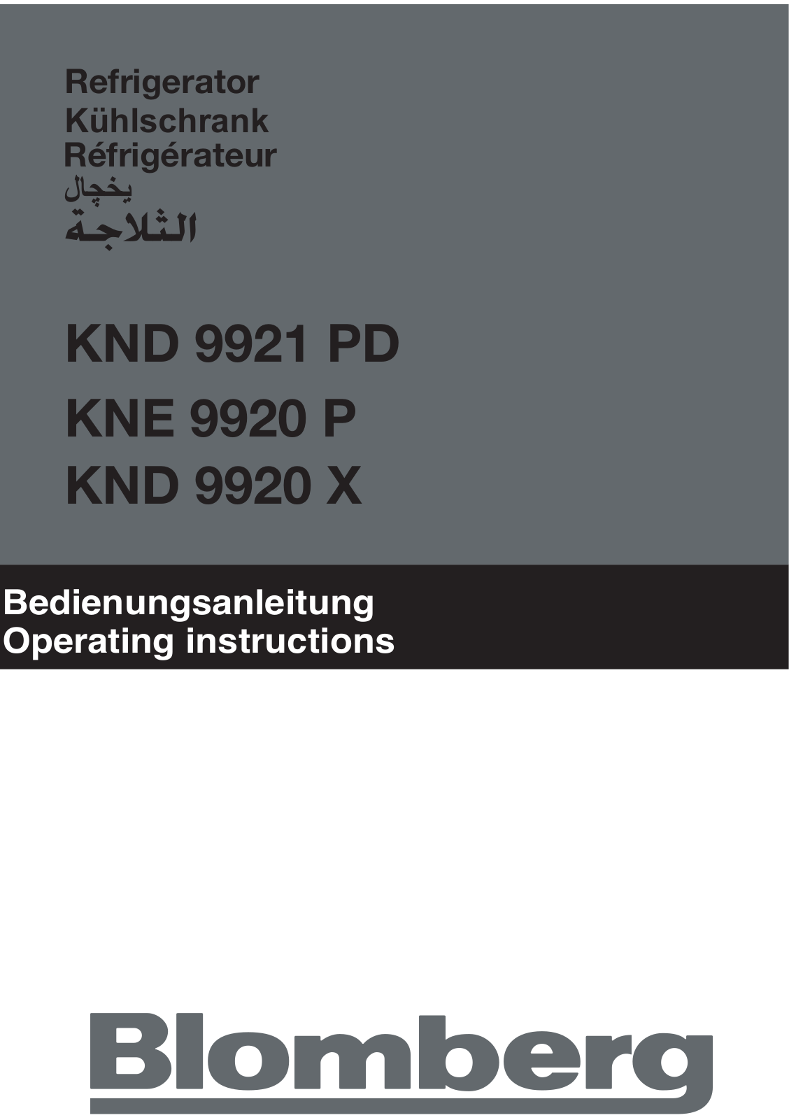 Blomberg GSS 9482 X20 User Manual