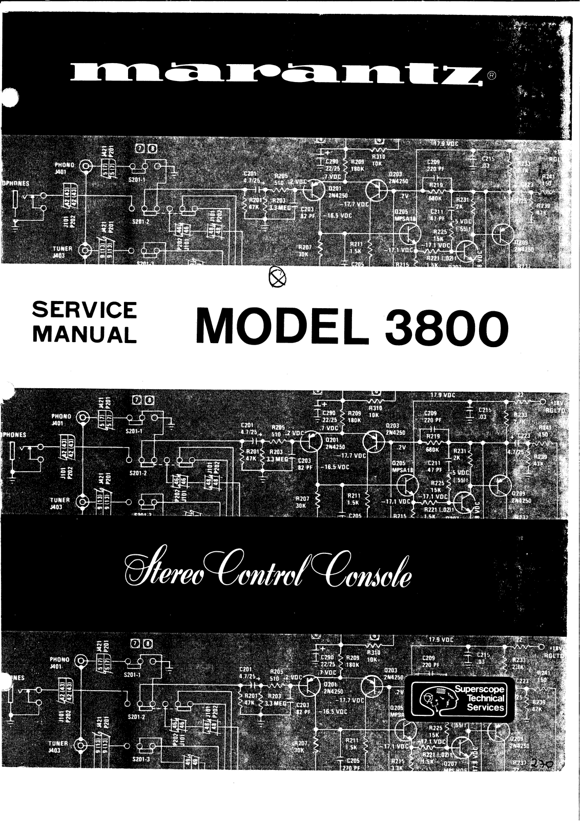 Marantz 3800 Service Manual