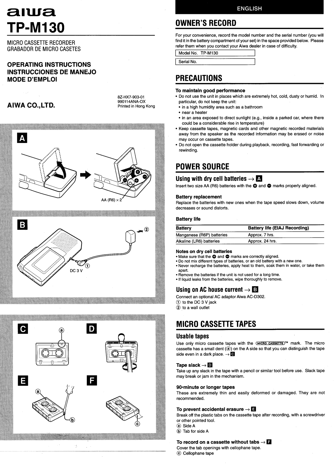 Sony TPM130 User Manual