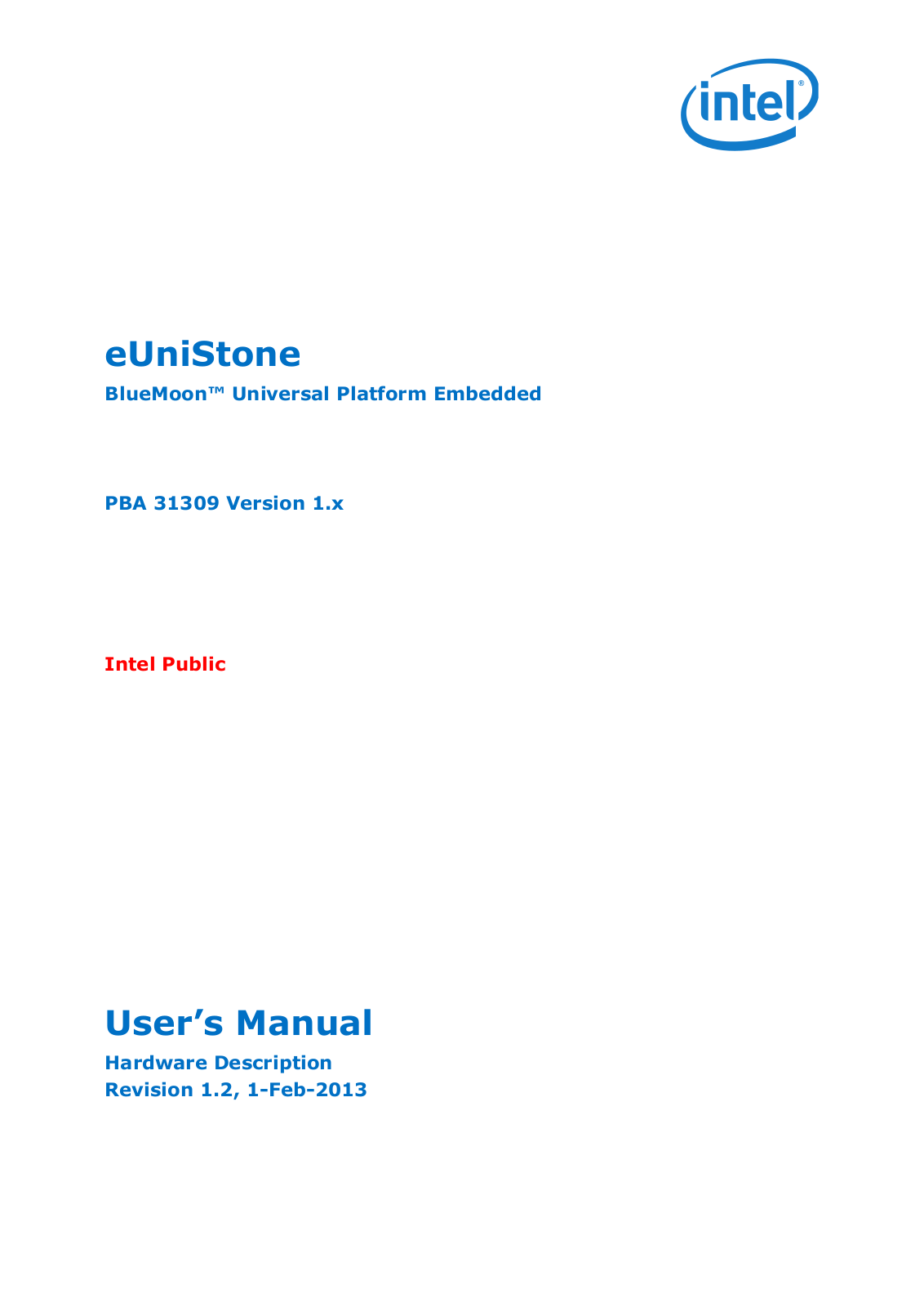 Intel PBA31309 User Manual