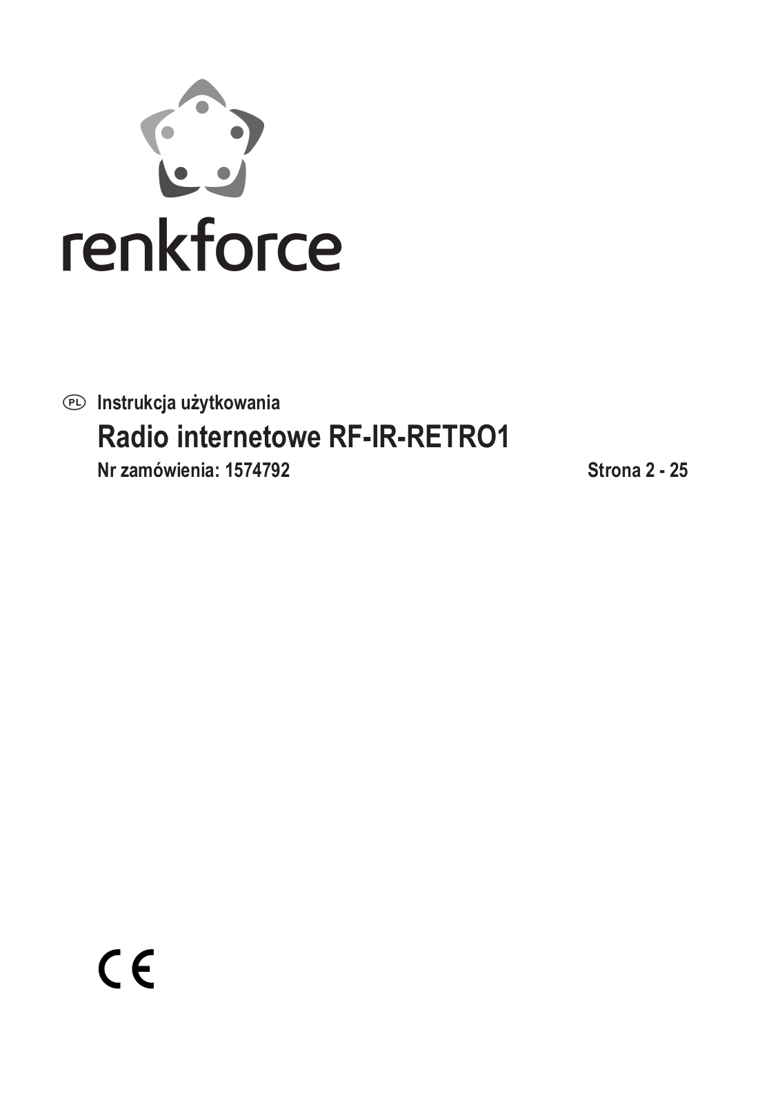 Renkforce 1574792 Operating Instructions