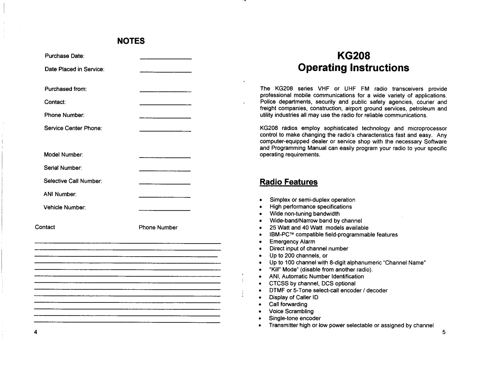 Midland Radio 701545B Users manual