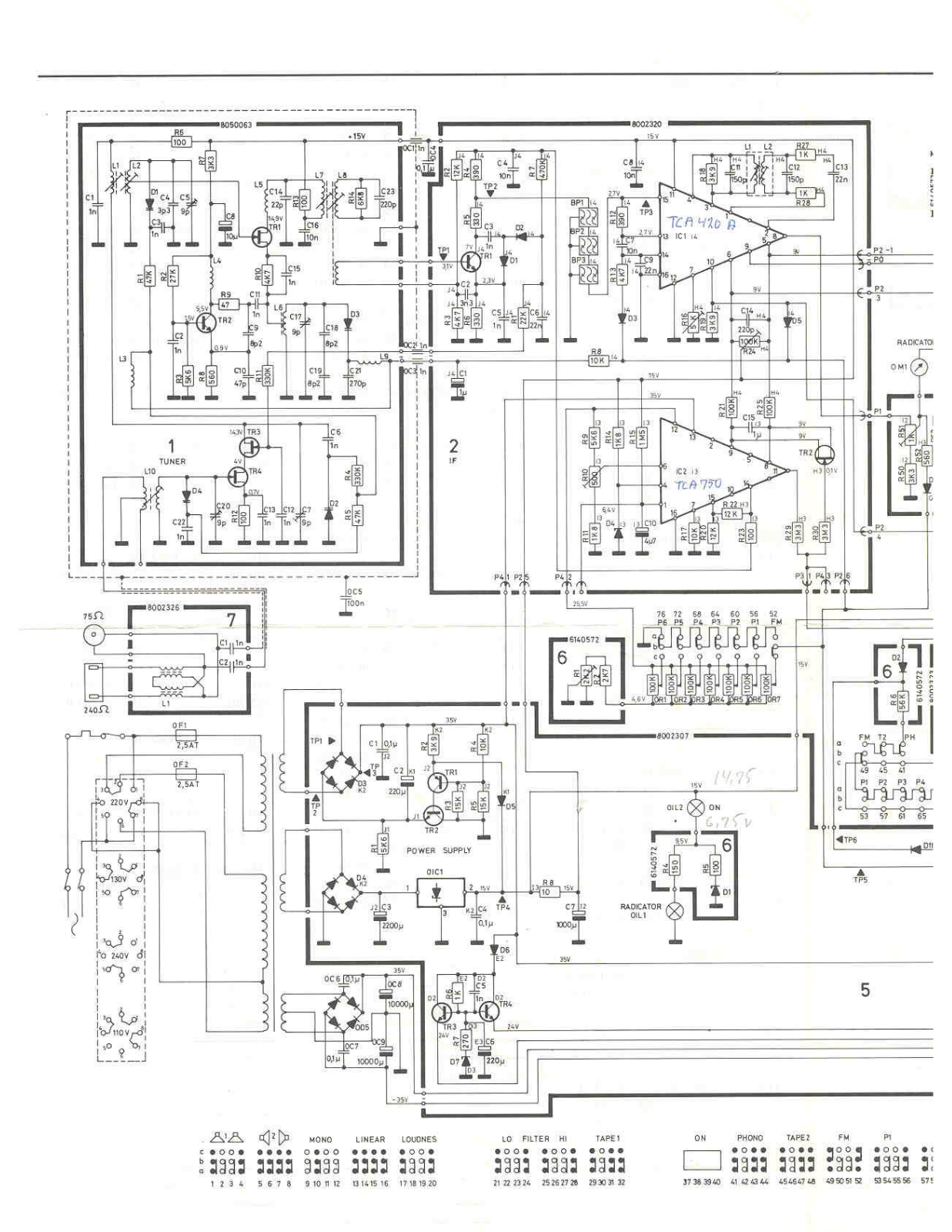 Bang and Olufsen Beomaster 4400 Schematic