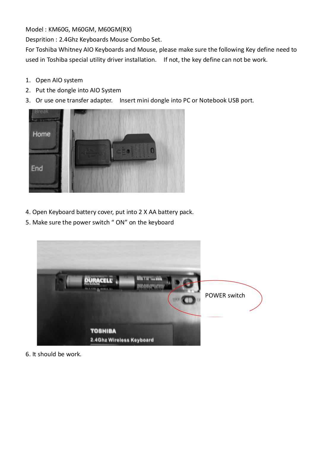 Dynabook M60GM User Manual