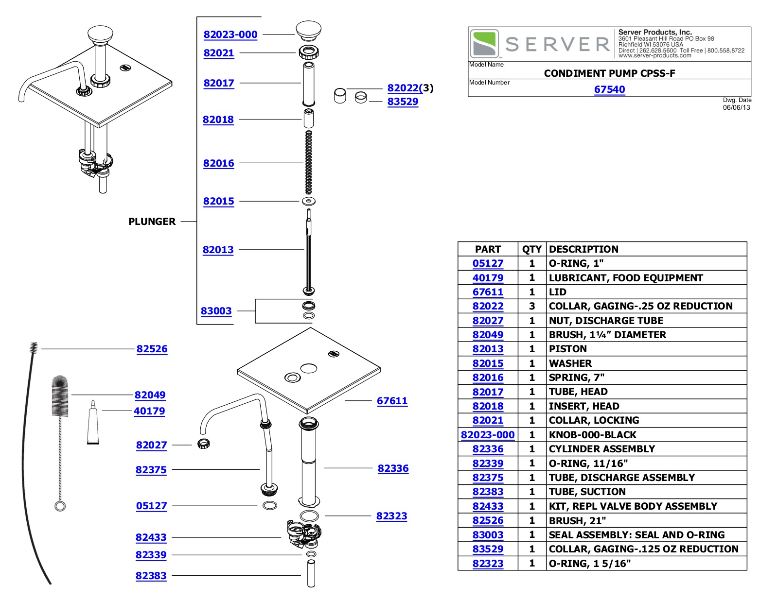 Server 67540 Parts Manual