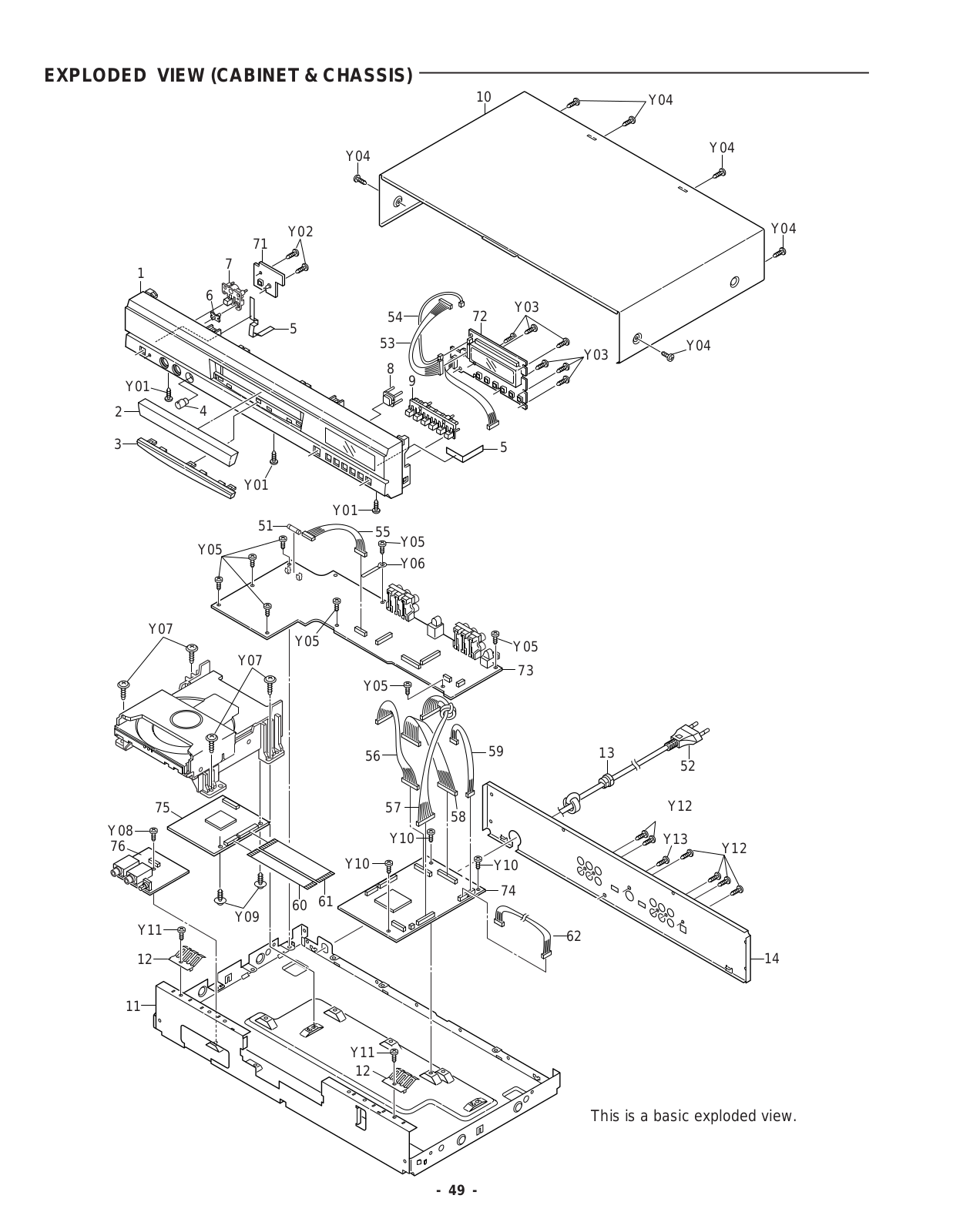 Sanyo DVD-9201, DVD-9501, DVD-9501KR, DVD-9501PR Parts List