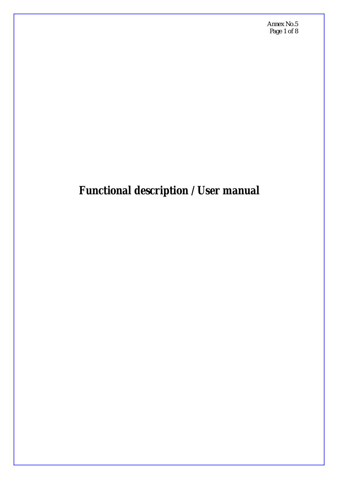 Continental Automotive WFSIV Users manual