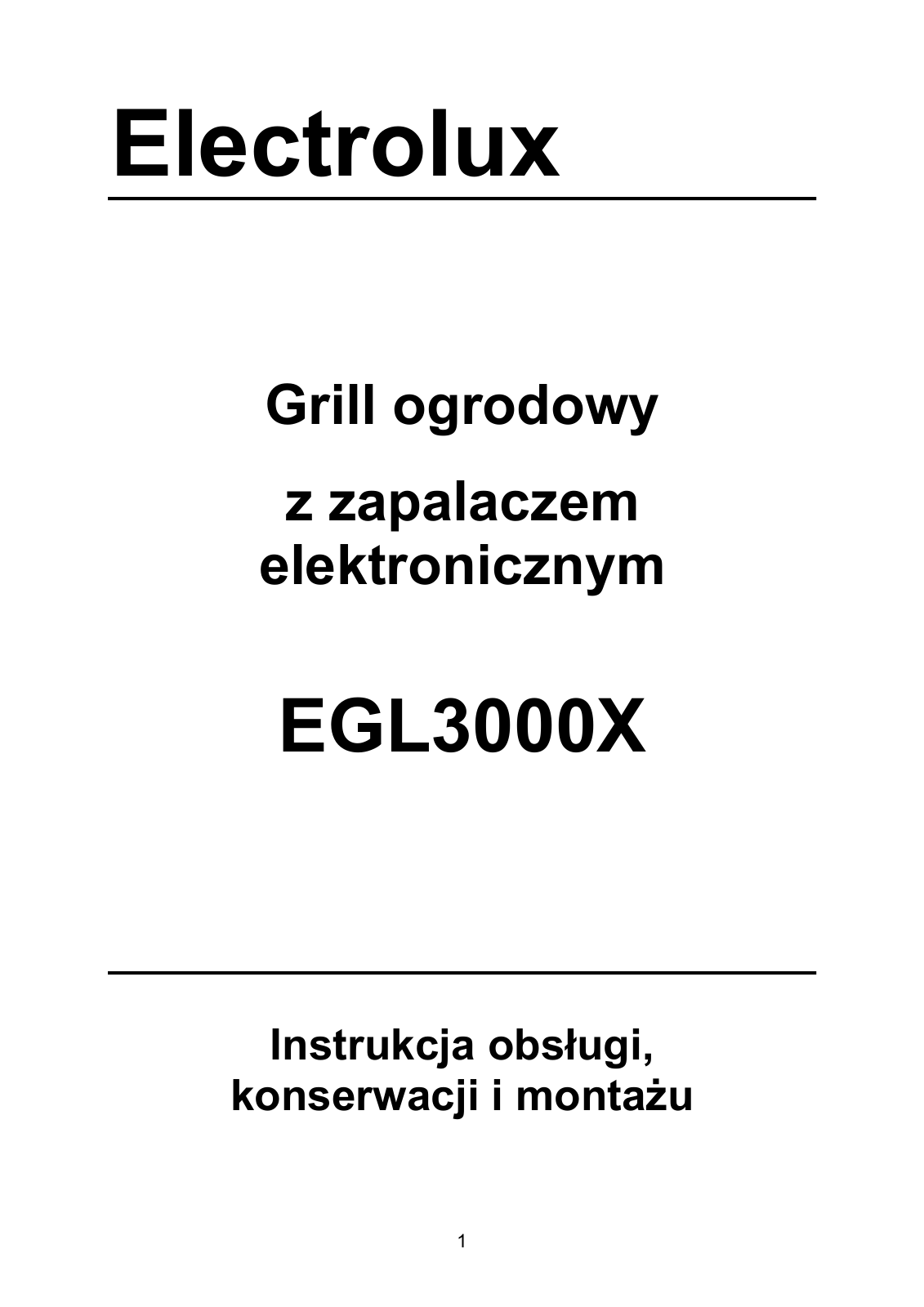 AEG EGL3000X User Manual