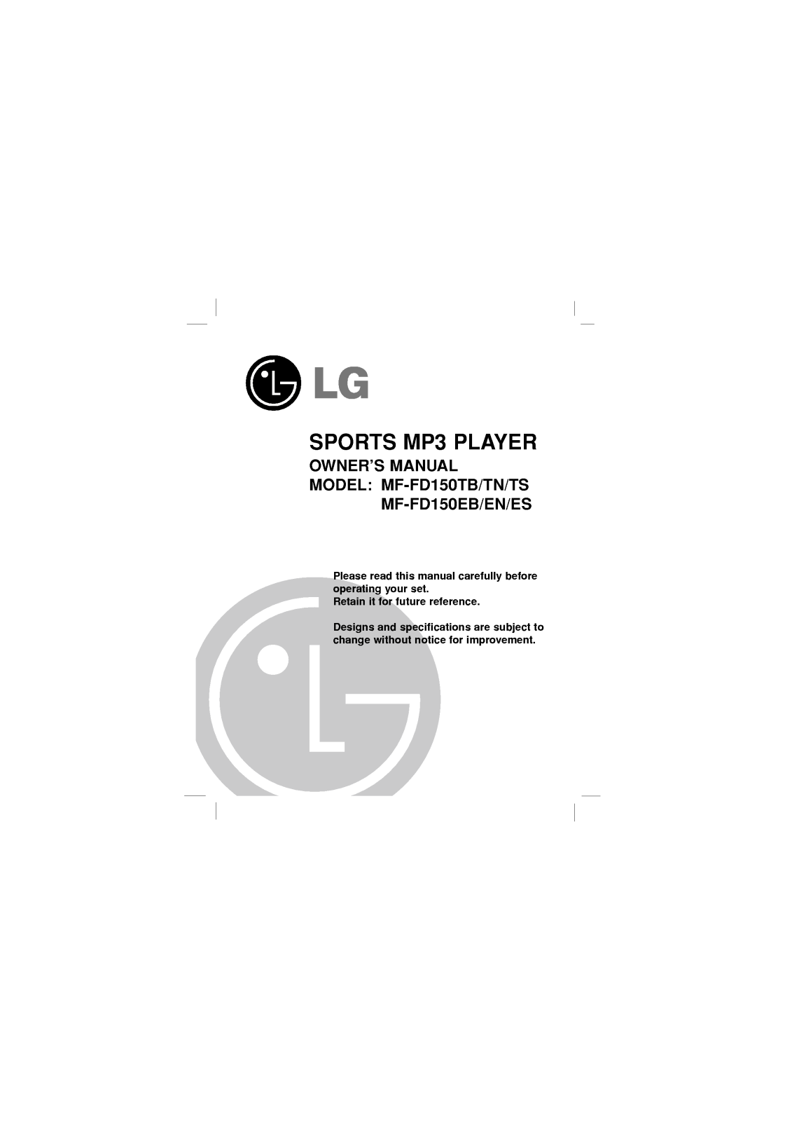 LG MF-FD150ES User Manual