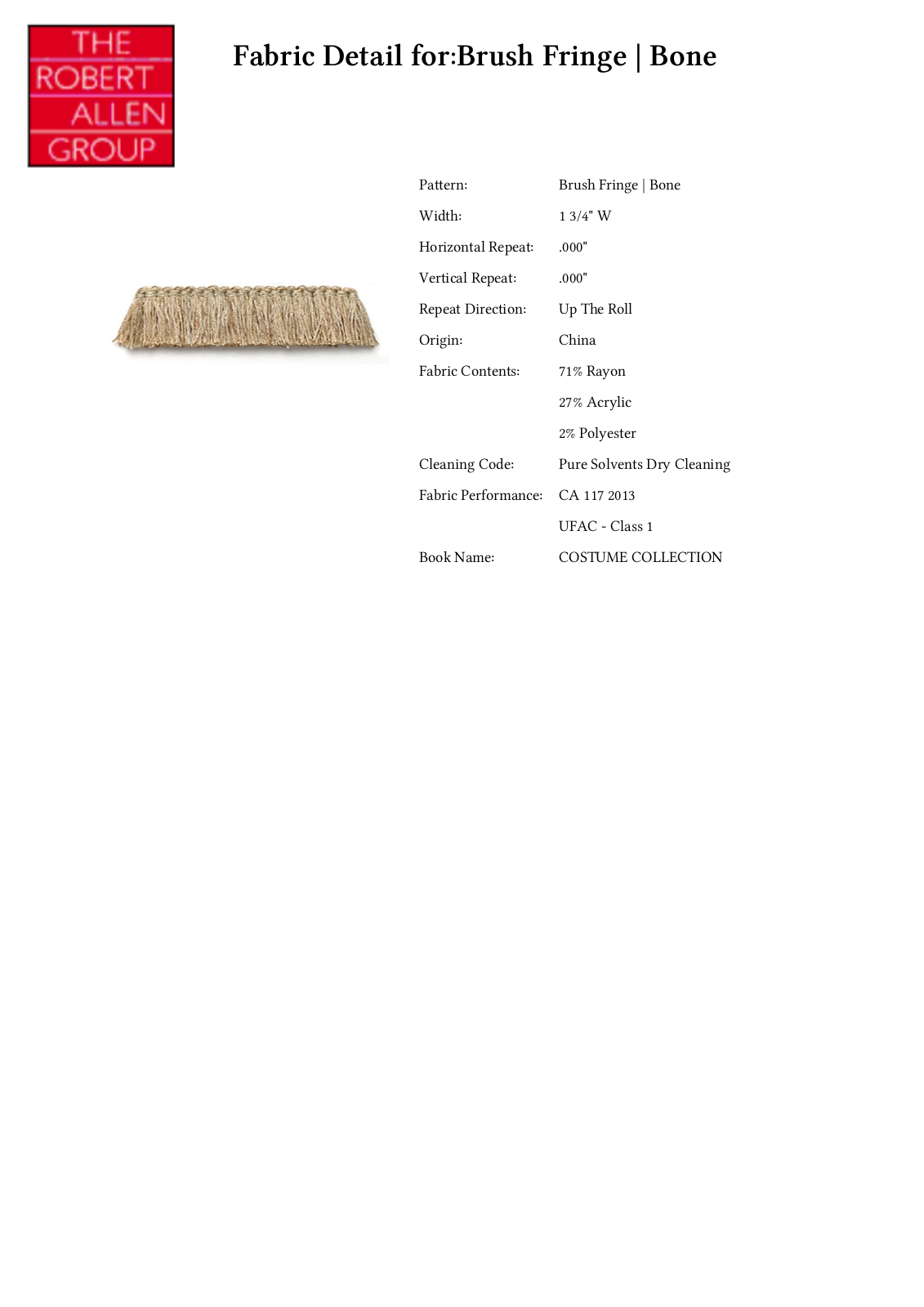 Robert Allen RALF1492 Specifications - ManualMachine.com