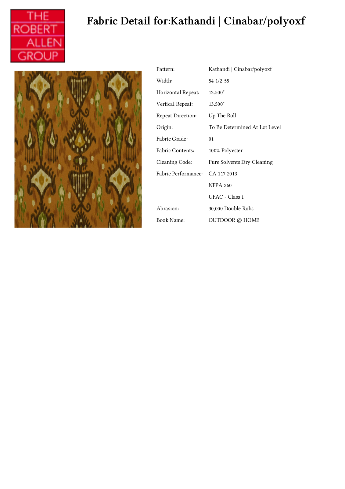 Robert Allen RALF1689 Specifications - ManualMachine.com