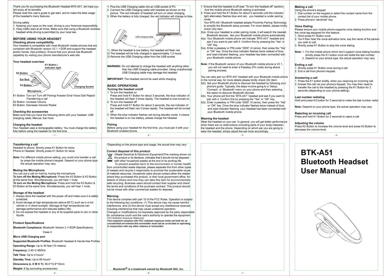 SHI KISB Electronic BTKA51 Users Manual