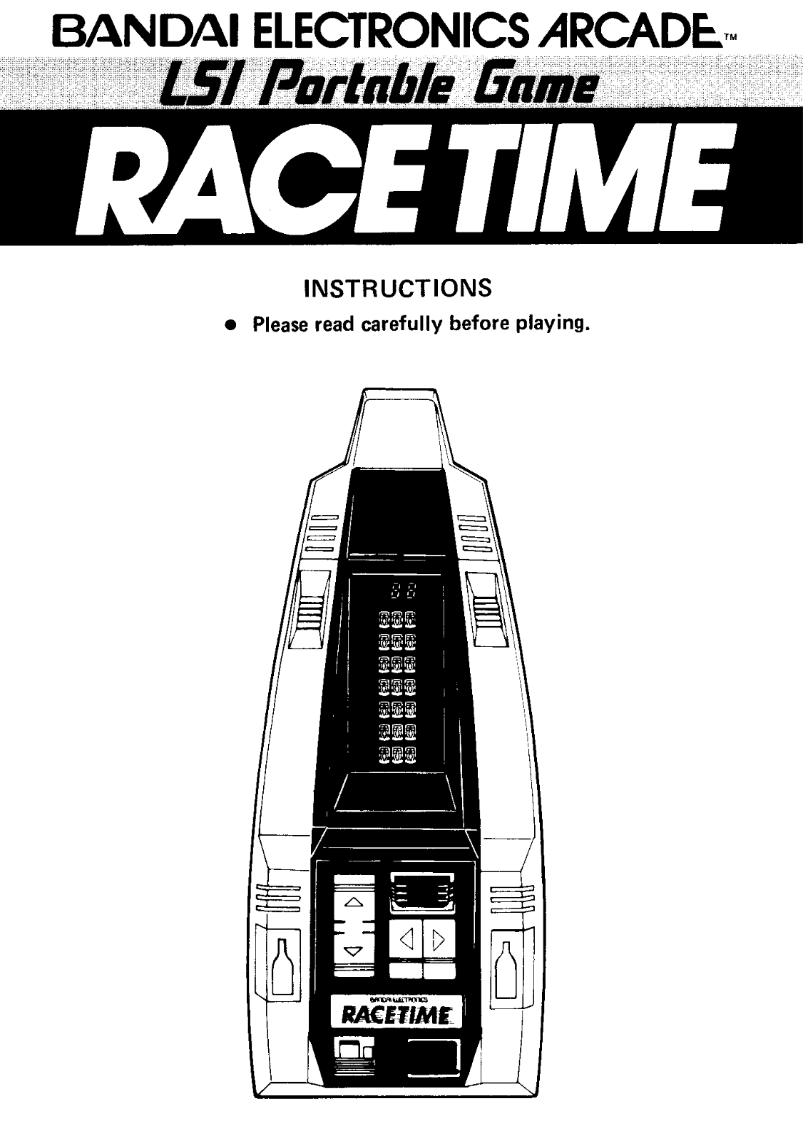 Bandai Race Time User Guide