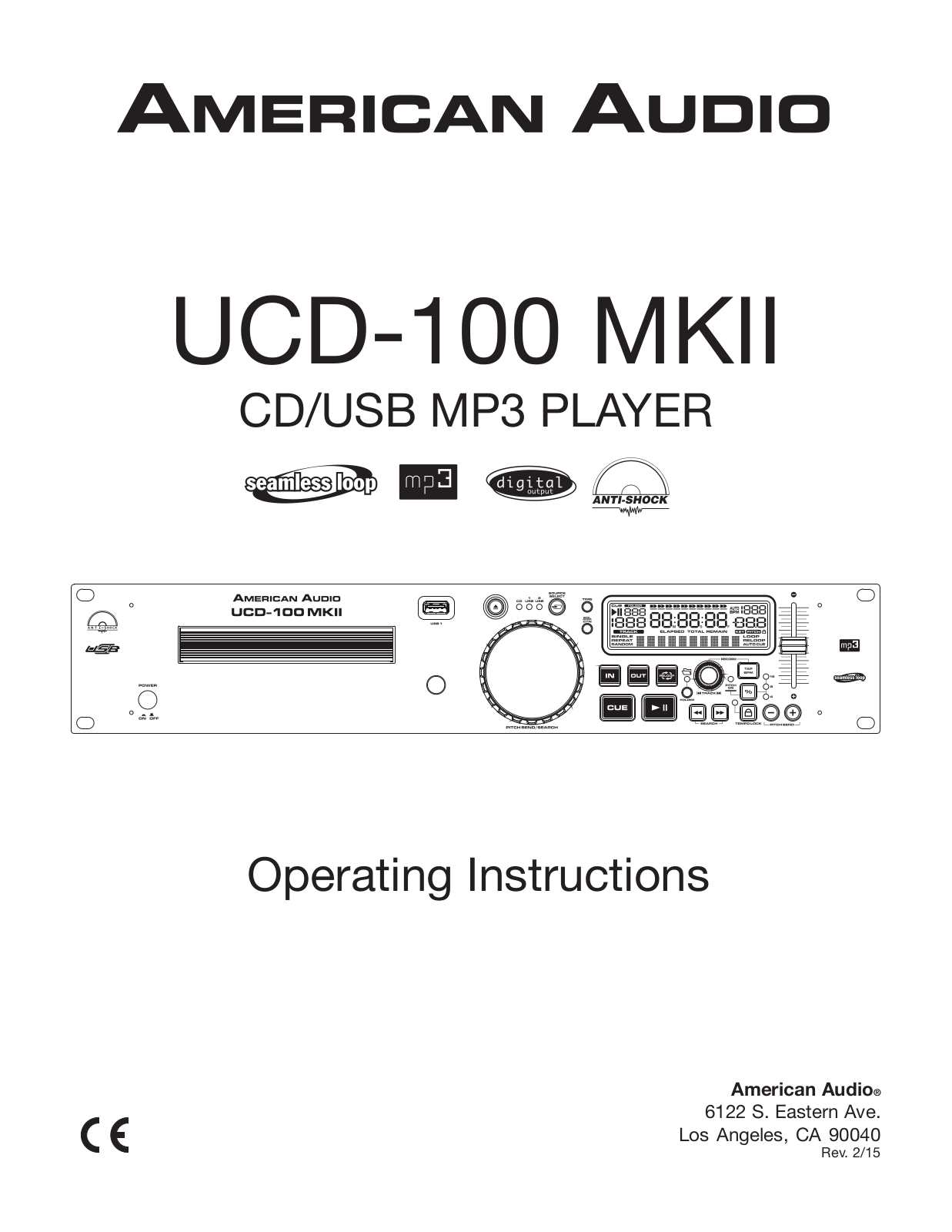 American Audio UCD-100 Mkii User Manual