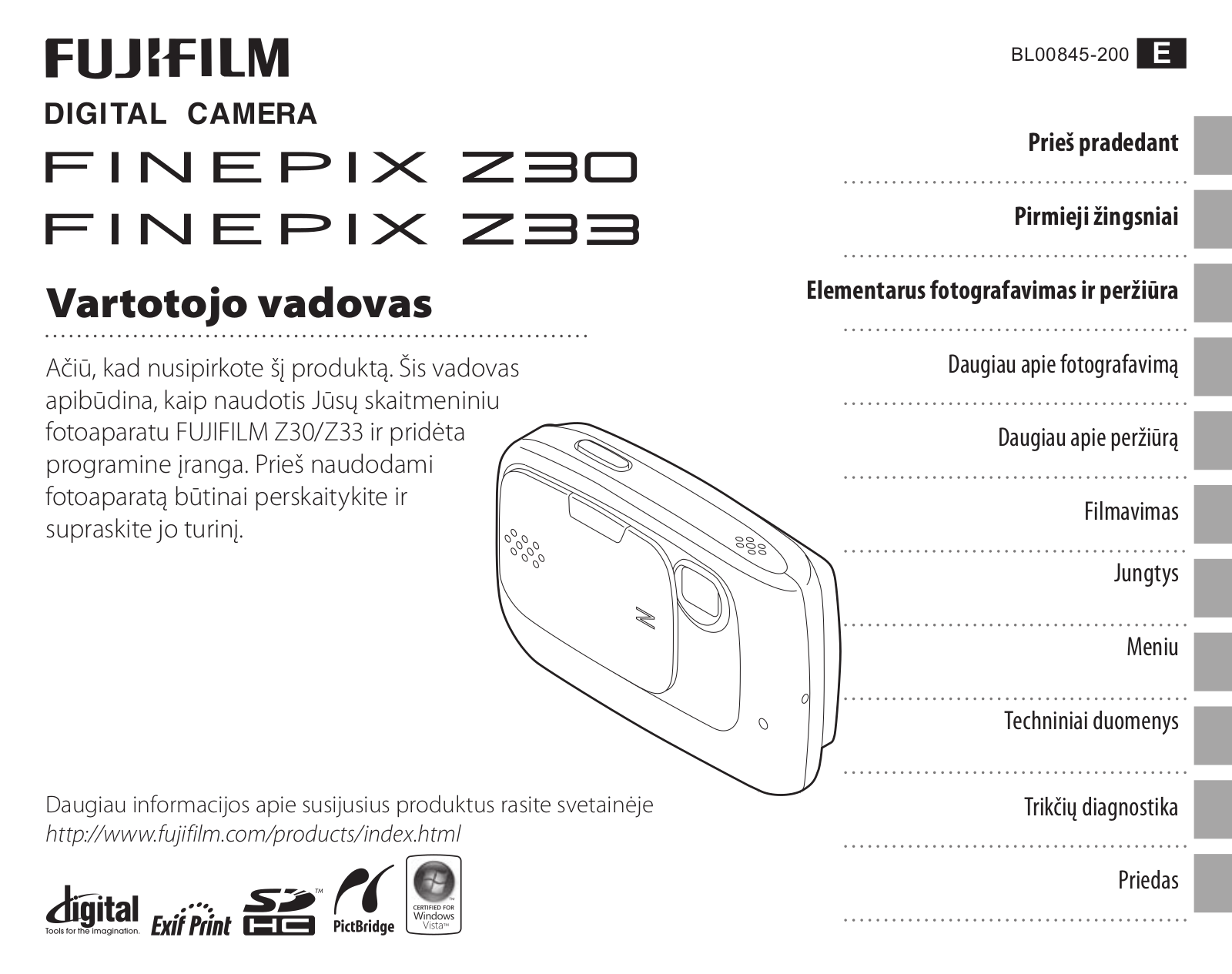 Fujifilm FINEPIX Z33, FINEPIX Z30 User Manual