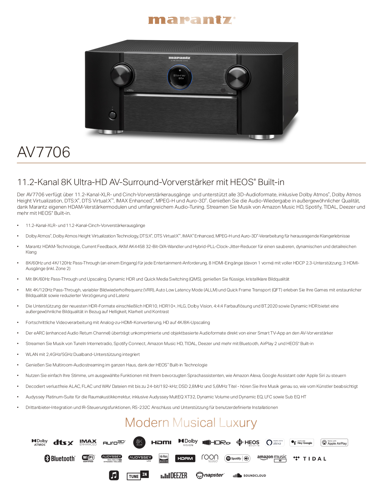 Marantz AV7706 User Manual